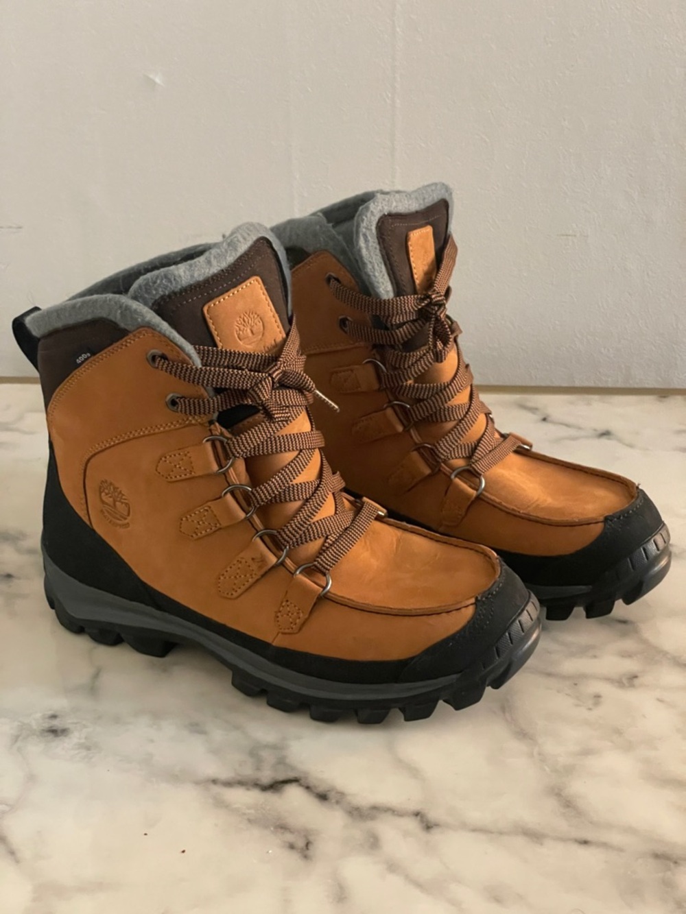 Men’s Timberland Chillberg Waterproof Insulated Wheat Boots Size 8